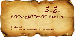 Sövegjártó Etelka névjegykártya