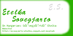 etelka sovegjarto business card